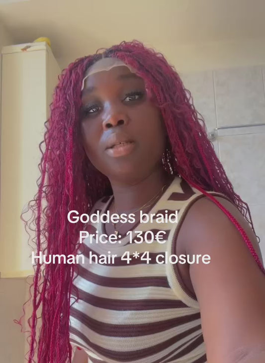 Goddess braid available in black,wine,cheese brown